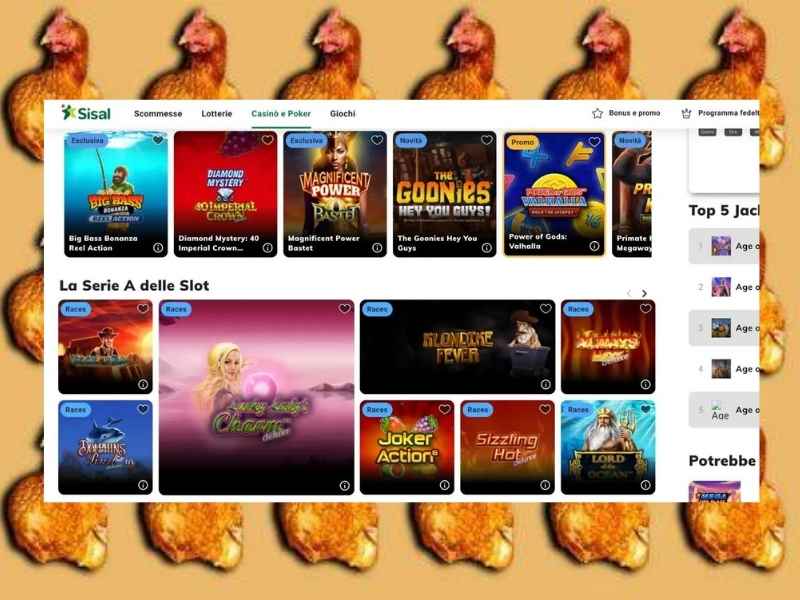 Benvenuti sul sito di giochi online Sisal.it